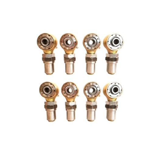 1.25" Gold Rebuildable Rod Ends w/ Hex Bungs (4LH & 4RH)